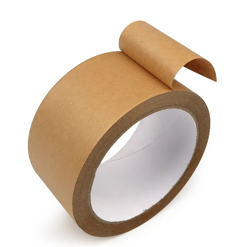 Customized Print Logo Water Activated Gummed Packaging Kraft Paper Tape