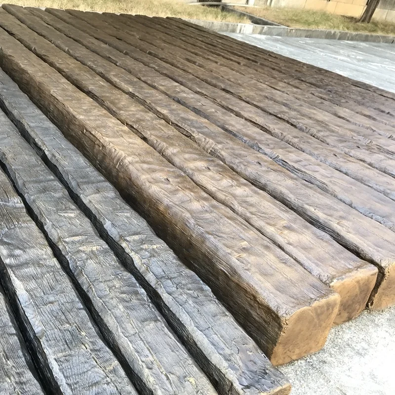 Недорогие Высококачественные легкие полиуретановые поролоновые балки из искусственной древесины искусственные деревянные балки для украшения дома