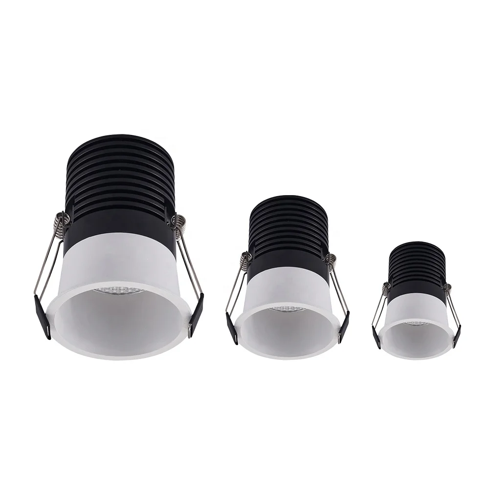 Small IP44 5W Spotlight Cct 3W Recessed Spot Down Light COB Deep Anti Glare Mini LED Downlight