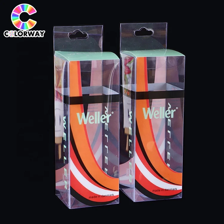 Fashion Wholesale Custom Foldable Cosmetic Clear Colorful Frosted Clear PVC Box