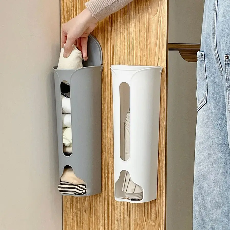 Garbage Bag Storage Box Wall Hanging Extractor Free Punching Box Household Lazy Garbage Bag Storage Device