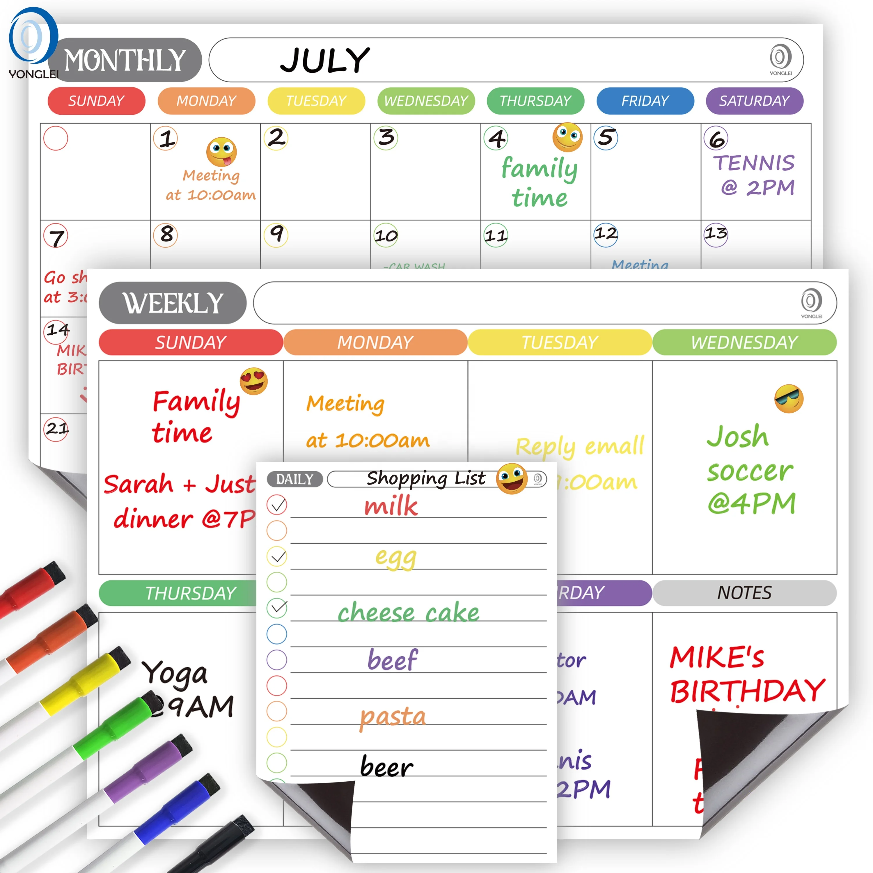 
10.4P-6 Nanotechnology dry erase custom magnet calendar magnetic calendar fridge calendar magnets 