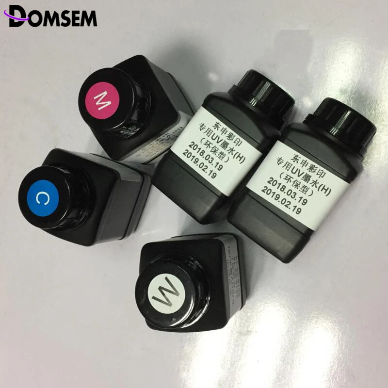 DOMSEM 250ML LED UV INK TX800 XP600 L800 L1800 L805 DX5 DX7 DX10 DX4 DX6 Printhead for Epson 1390 R1800 R1900 UV Printing Ink