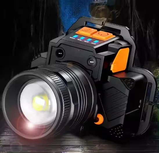 MINGCHAN Adjustable L9 Chip Sensor Headlamp Rechargeable Bright Zoomable Headlight for Work