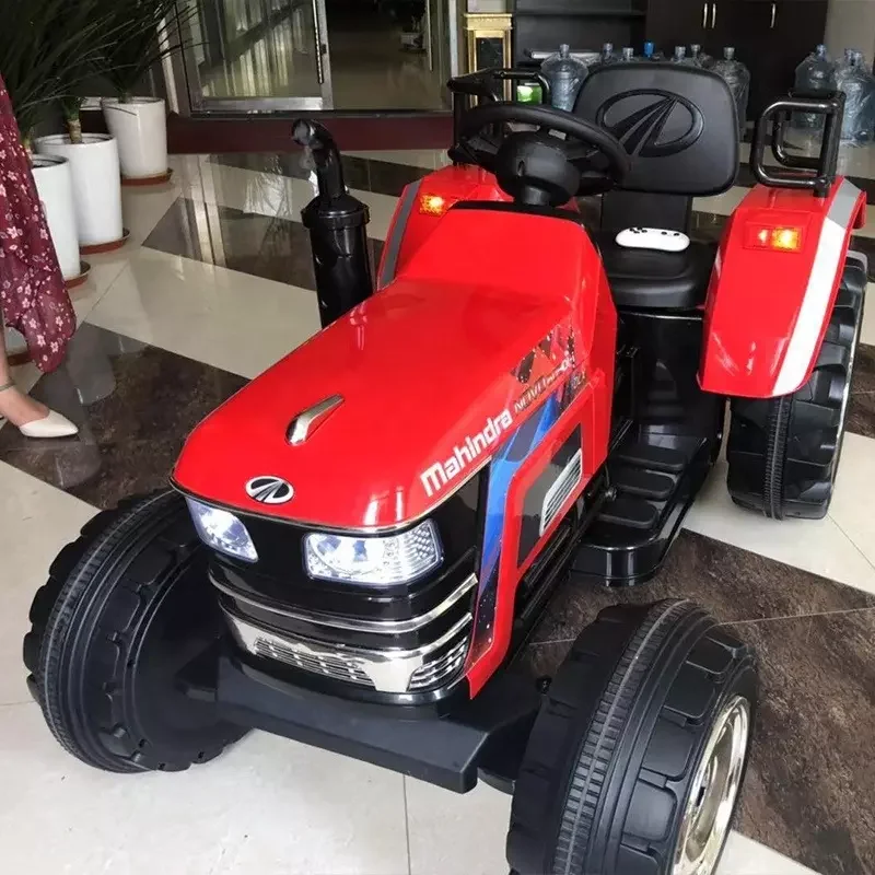 big kids electric tractor with parent remote control cheap