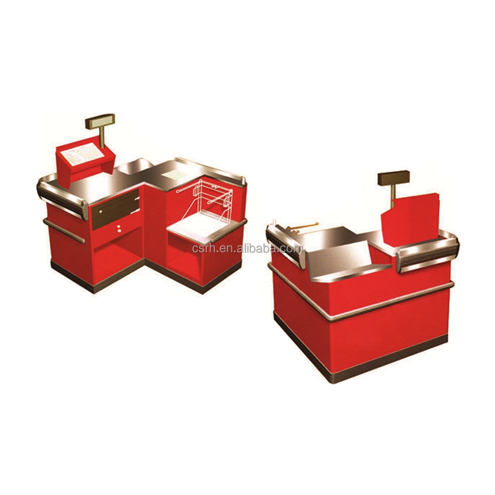 С сумкой-держателем кассовый стол для супермаркета