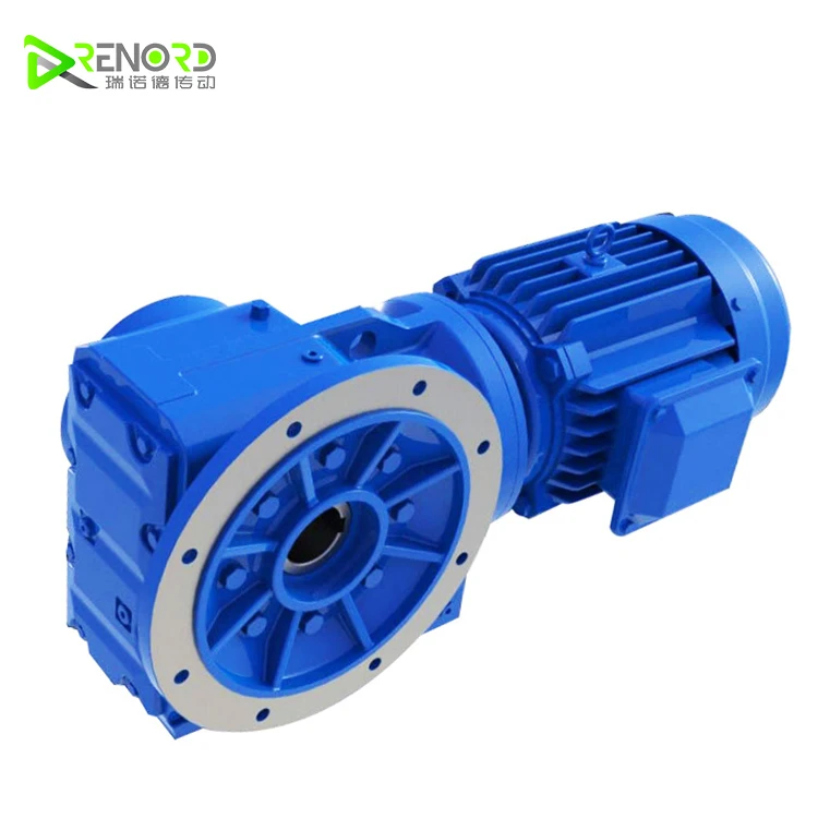 Cast Iron Foot Flange Mounted K Series Helical Gearbox Speed Reducer For Ac In-line Reverse Geared Motors