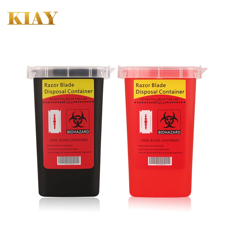 Razor Blade disposal container Recycling Bucket Plastic Sharp Ware Box Blade use for barber center hair salon and tattoo