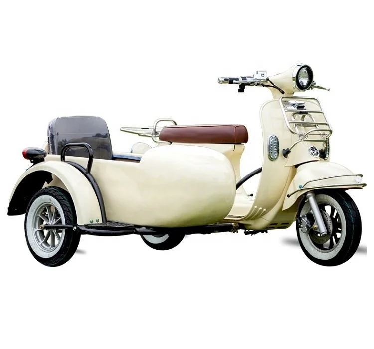 Wuxi Stanfordebike 3 Wheel Electric tricycle Adult Vespa scooter with sidecar for sale