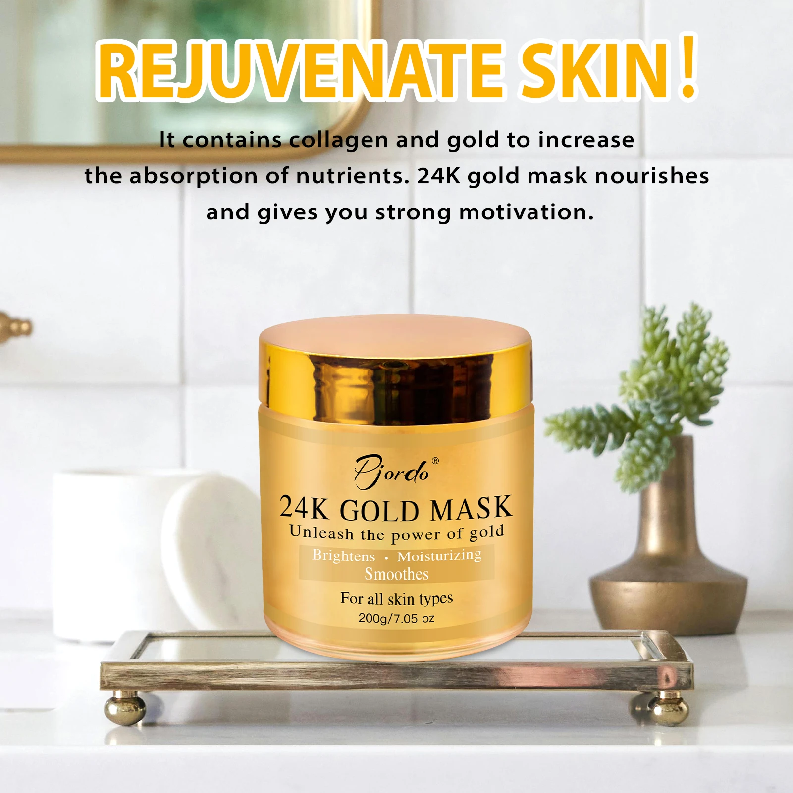 ODM/OEM Private Label Natural 24K Gold Mask Whitening Moisturizing And Brightening Beauty Facial Mask Product