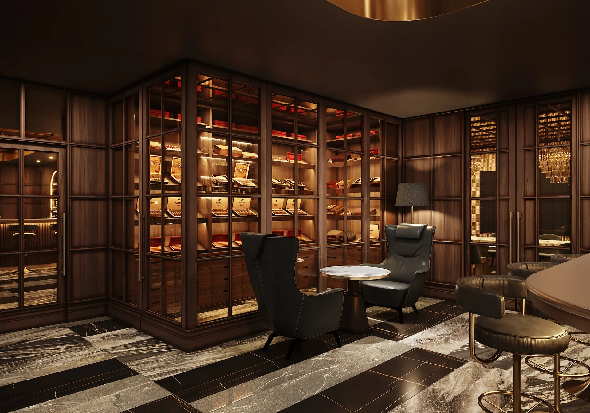 Modern Luxury Smoking Club Bar Interior Design ShiSha Lounge Hookah Bar Furnitures For Sale