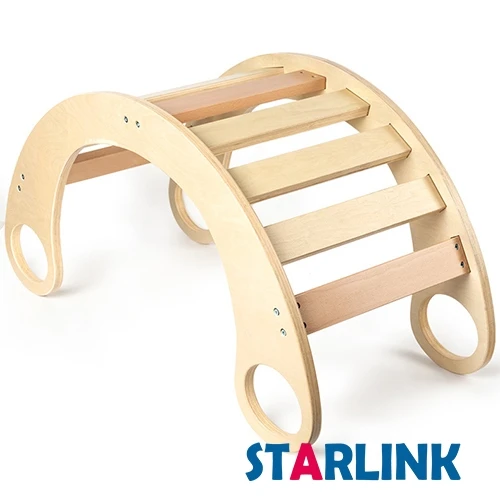 Hot Sell Indoor Baby Wooden Sofa Rocking Bed Furniture Indoor Kids Rocker Sleep Wood Bouncer Board Rocking Chair