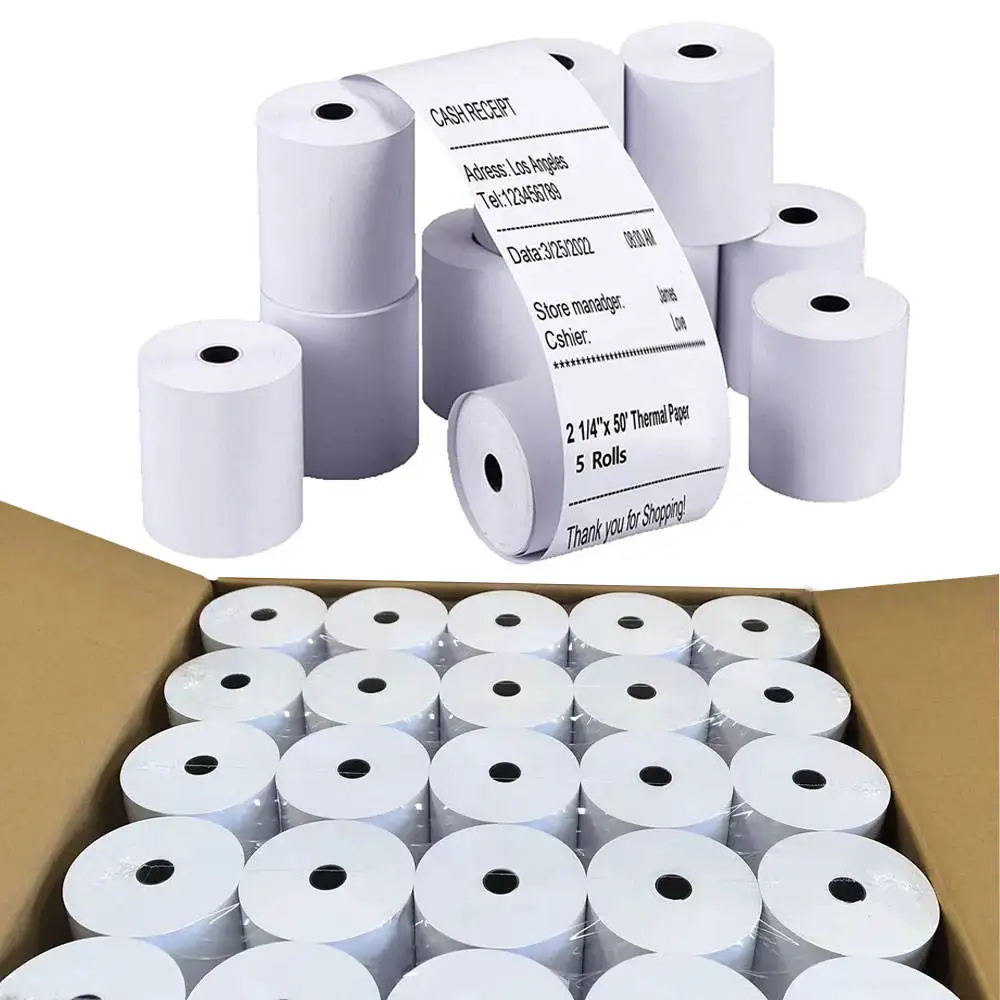 High Quality Thermal Printer Roll Paper 57 x 40 mm Customized Cash Register Paper Roll 57mm