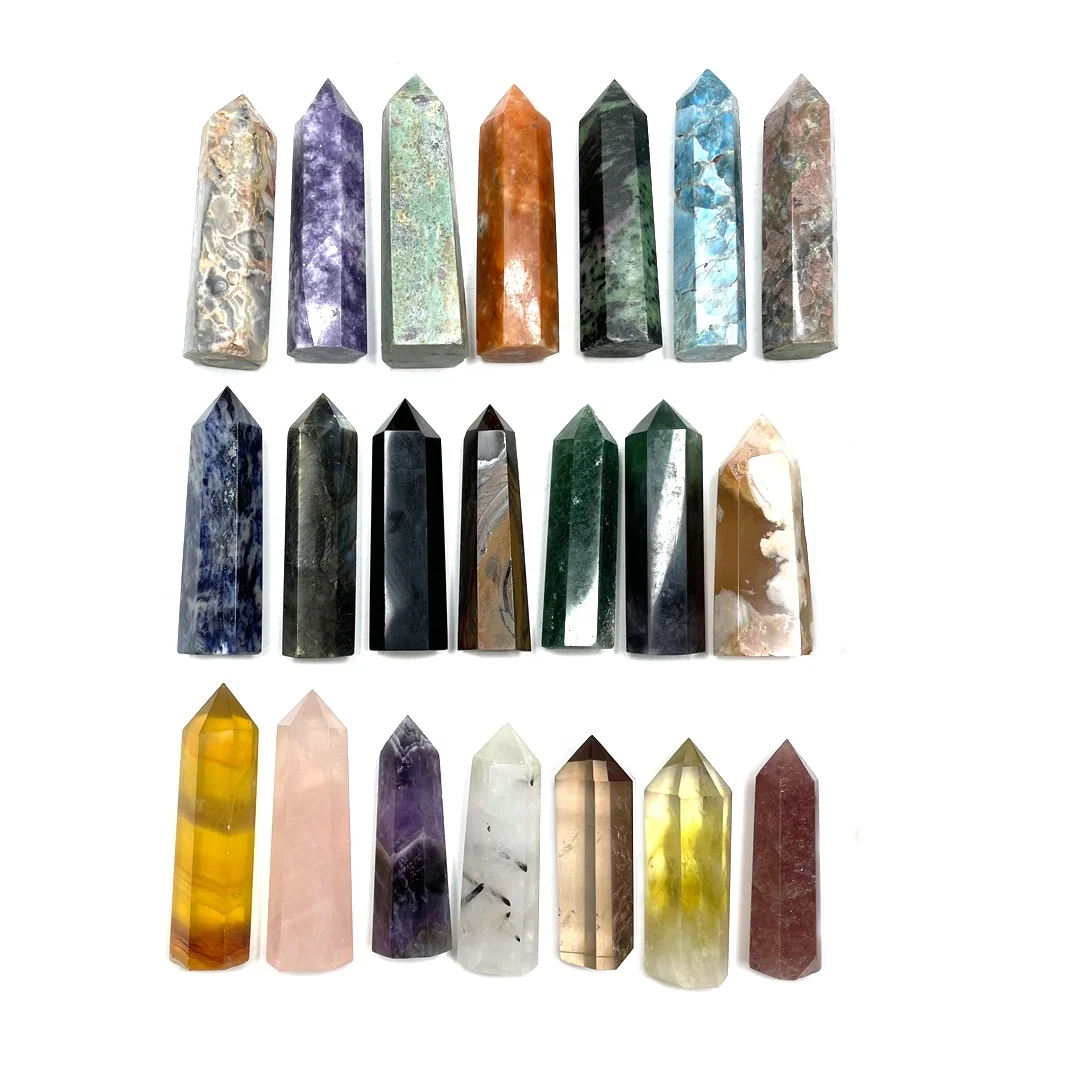 Wholesale Meditation Natural Quartz Crystal Towers Fluorite Obsidian Clear Quartz Crystal Single Points