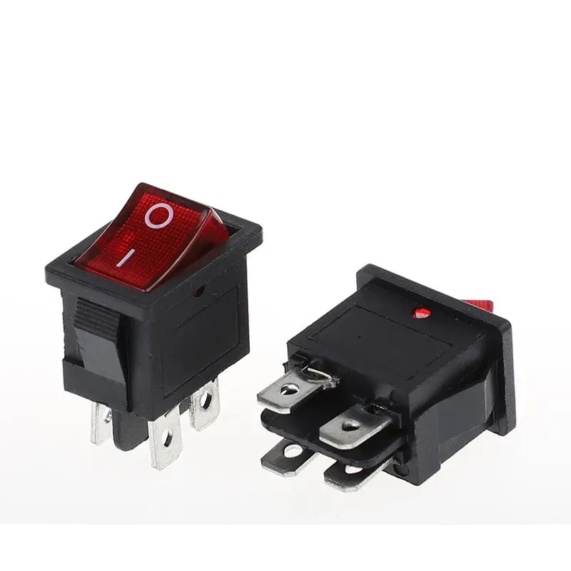 Kcd5 2 способа двухполюсный 6a 250vac 10a 125vac Dpdt перекидной переключатель