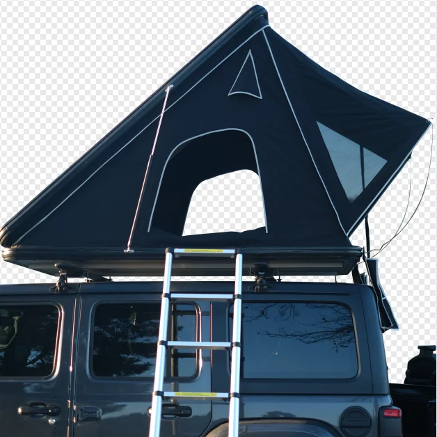 High Quality Canvas roof tent Extra large space Triangle Clam shell Hard tents for car