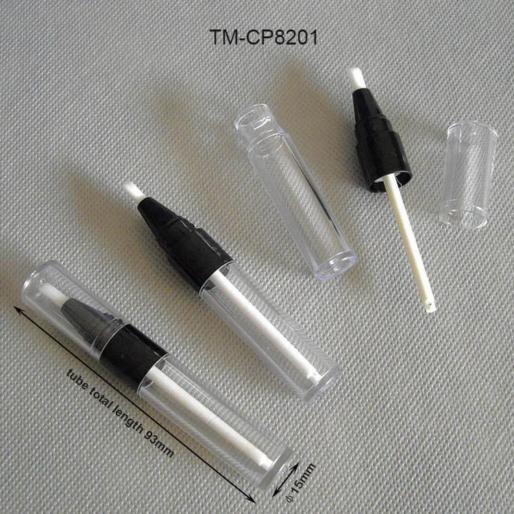 
moq 500pcs TM-CP8201 free samples twist up design air tight cosmetic pen package 4.0ml twist lip gloss pen with brush applicator 