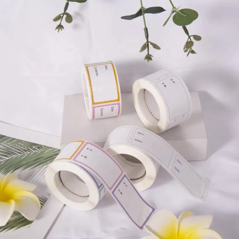 250pcs per roll Sticker Safety Date Food Catalog Storage Sticker Kitchen cupboards Refrigerator Blank Marker tiles Sticker