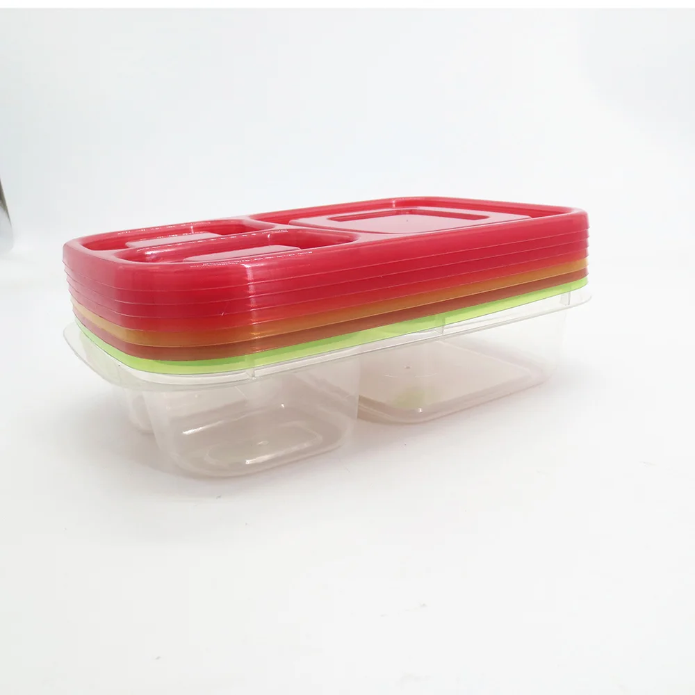 
Plastic Food Storage Containers 3 Compartment Meal Prep Containers Bento Lunch Box 