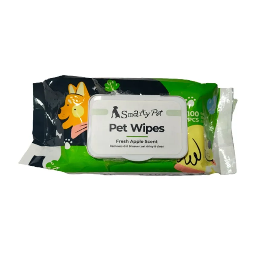 Wholesale Household OEM China Factory Disposable Multipurpose Alcohol Free Cat and Dog Refreshing Pet Cleaning Wet Wipes 100 pcs
