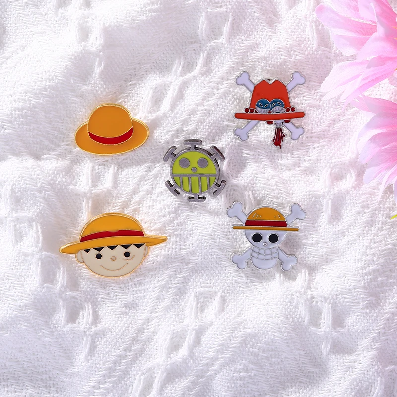 ONE PIECE Enamel Pin Ocean Adventure Anime Brooches Lapel Badge Childhood Cartoon Hat Enamel Pins