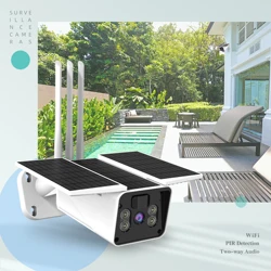 ZCVISION Solar Battery  Wireless CCTV Wifi Camera Full Color Night Vision  Outdoor Panel Camera