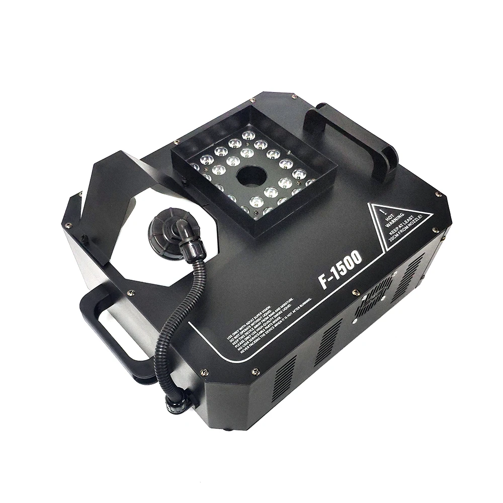 1500 Вт Светодиодная противотуманная машина/DMX512 дистанционное управление дымовая машина с 24x9 RGB светодиодные фонари для сцены