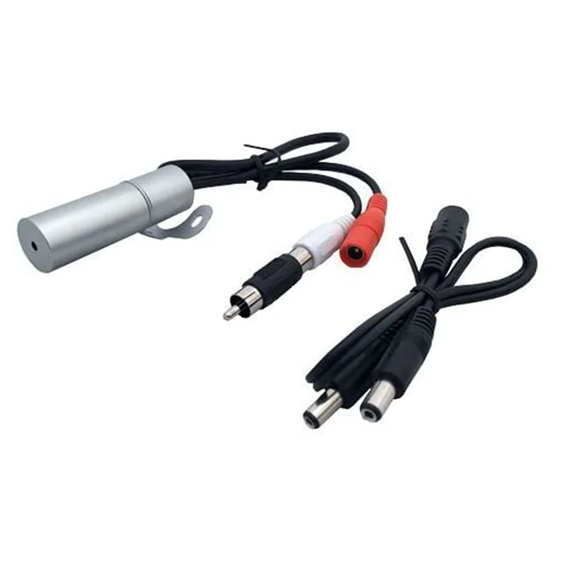 Silver Voice Collecting Audio Explosion Proof Pickup External for Security Camera System Microphone Speaker Accessories