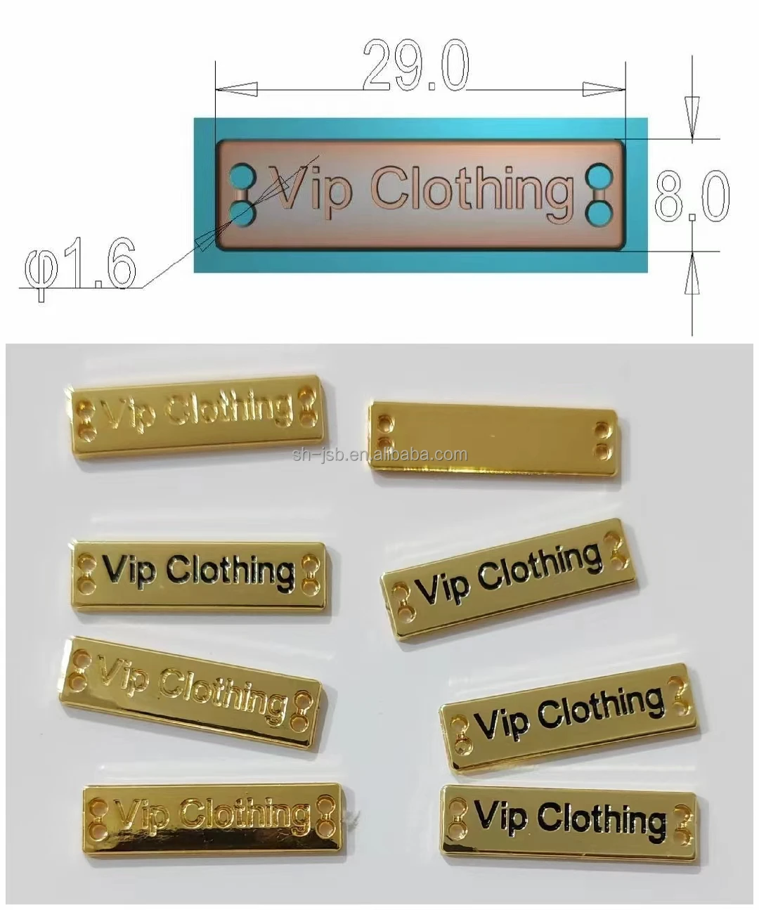 pants metal label imitate gold matte black metal label with back plate clothing label leather patch pants accessories