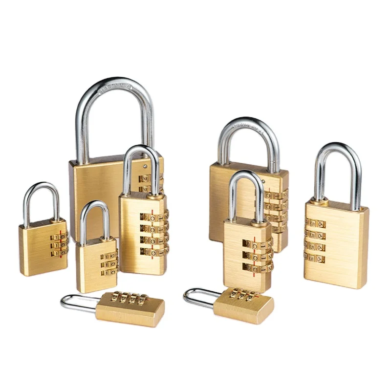 Rarlux 3 Digits password tsa Padlock  Luggage  Bag Copper Code  Four Numbers Brass Combination Padlock