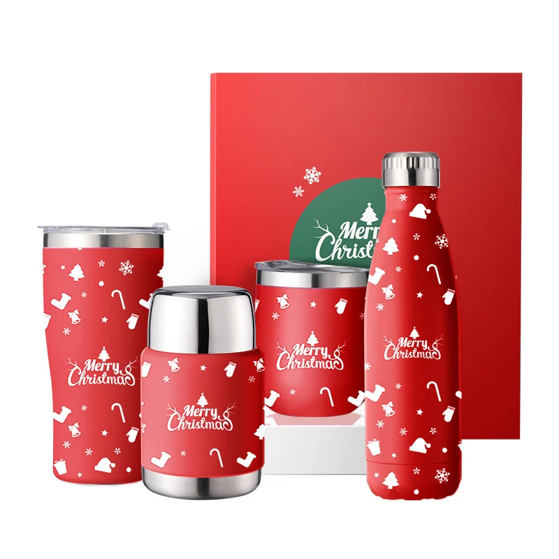 Hot Selling Bpa Free Eco Friendly Christmas Gifts Double Wall coffee mugs Vacuum Cup Cola Bottle Tumbler Thermos Gift Set