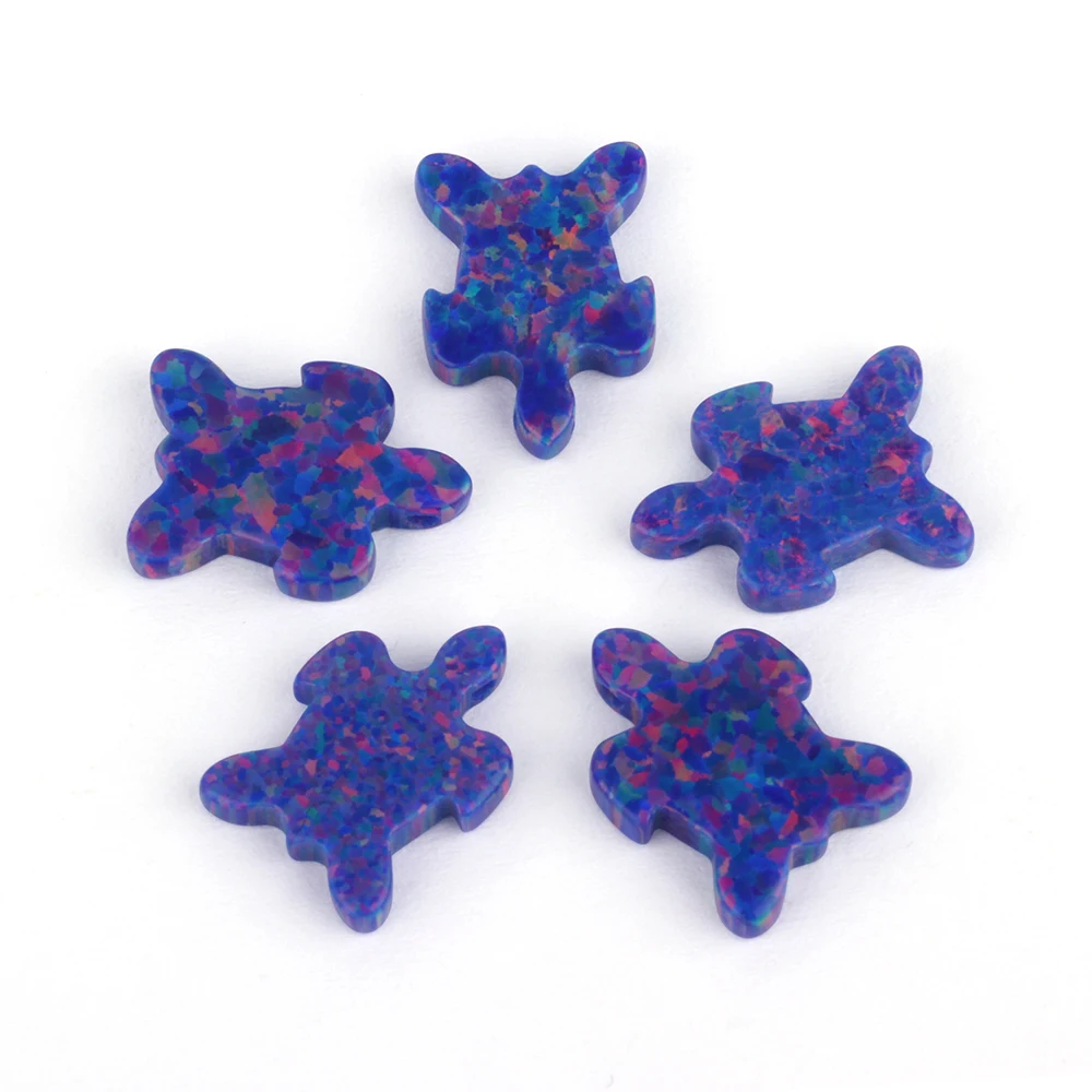 High Quality 10x14mm Synthetic Loose Gemstone OP42 SSea Turtle Shape Fire Opal