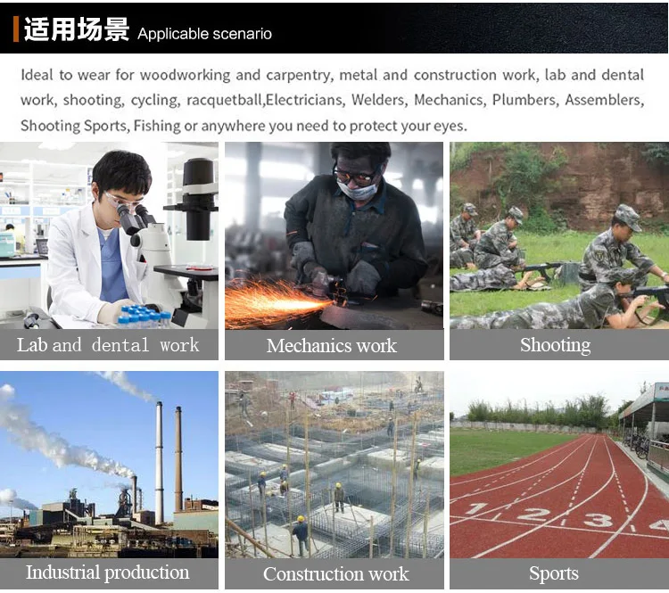 High quality ANSI & CE certificate safety sunglasses side shields