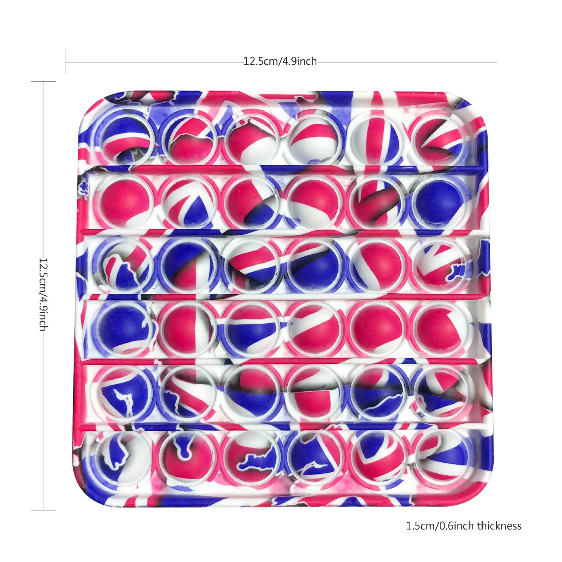 100Pcs Christmas Squeeze Stress Relief Fidget Toys For Kids Silicone Bubble Fidgeted Popper Sensory Push Pops Fidgeting Toy