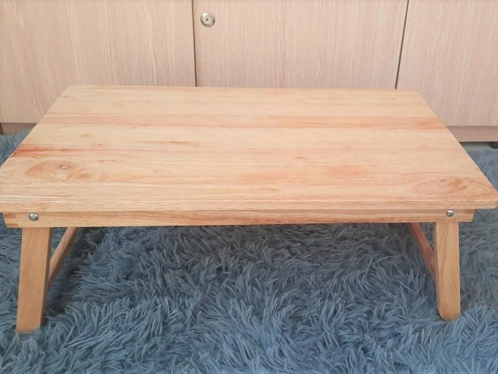 Folding Picnic Wood Outdoor Table Vietnam Rubber Wood Table wooden laptop table