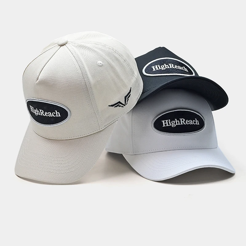 Wholesale 100% Cotton Twill Solid Color Baseball hats with custom logo Embroidery patch 5 Panel Velcro Buckle Sport Baseball Cap