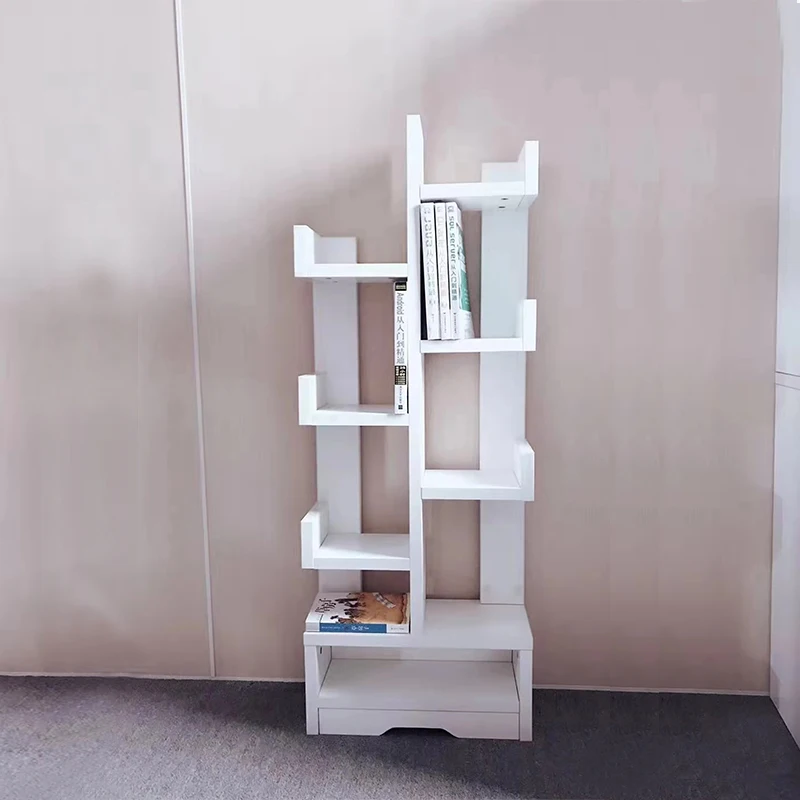 Современный деревянный книжный шкаф мебель белая книжная полка для гостиной