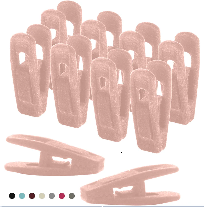 velvet hanger clips Flocking small clip household multi-functional windproof plastic clothespin non-slip no trace dry clip