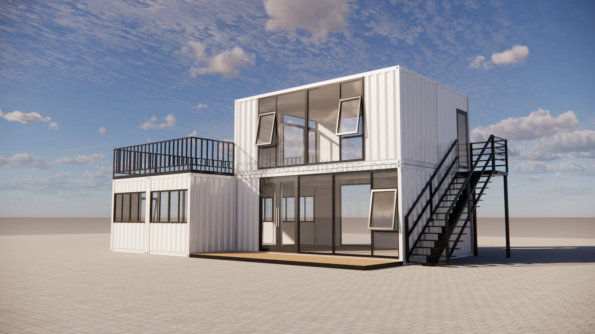 Two-story Pop-up Container Coffee Restaurant bar Cafe Kiosk,Booth Use Steel Prefabricated Houses