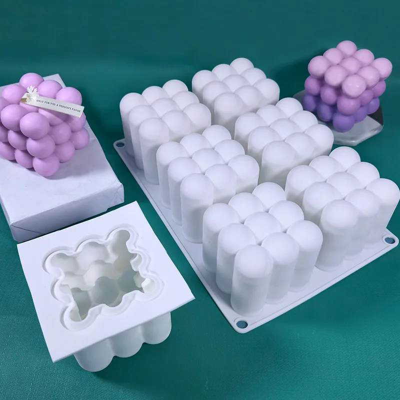 Ручная работа DIY 6 полостей 3d Кубик Рубика форма для изготовления свечей