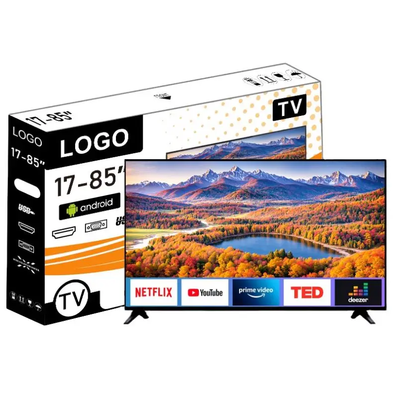 accept custom OEM 65 inch Smart TV 4K Big Screen Ultra HD LED TV Smart Television 65 inch android tv