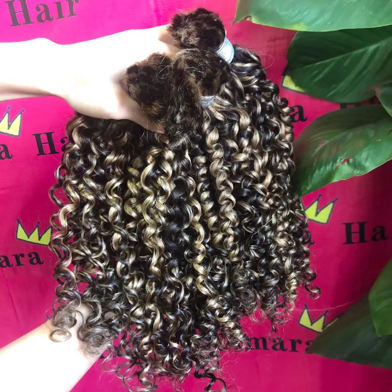 Amara hot selling bulk human hair for afro kinky bulk human hair for braiding raw indian hair bulk unprocessed in india in stock