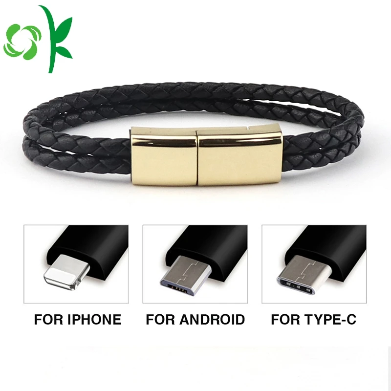 OKSILICONE Factory Price Wholesale USB Silicone Wristband Bracelet For Sale Charging USB Bracelet For Decoration