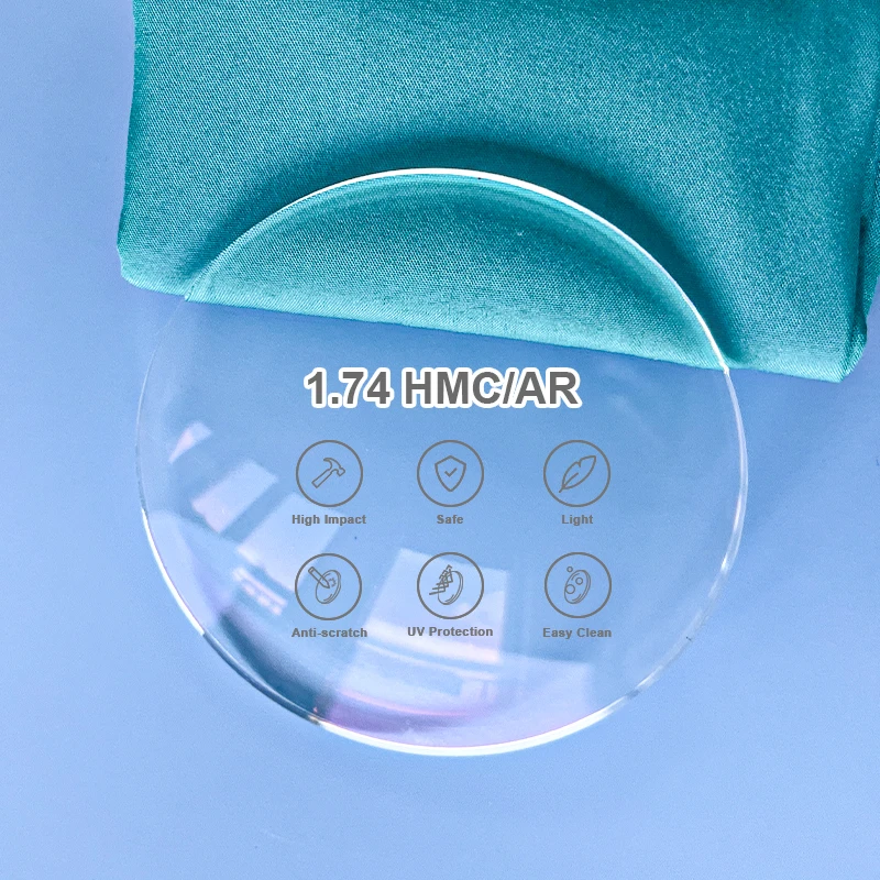Поставка линз Danyang высококачественные 1 74 линзы HMC тонкие оптические