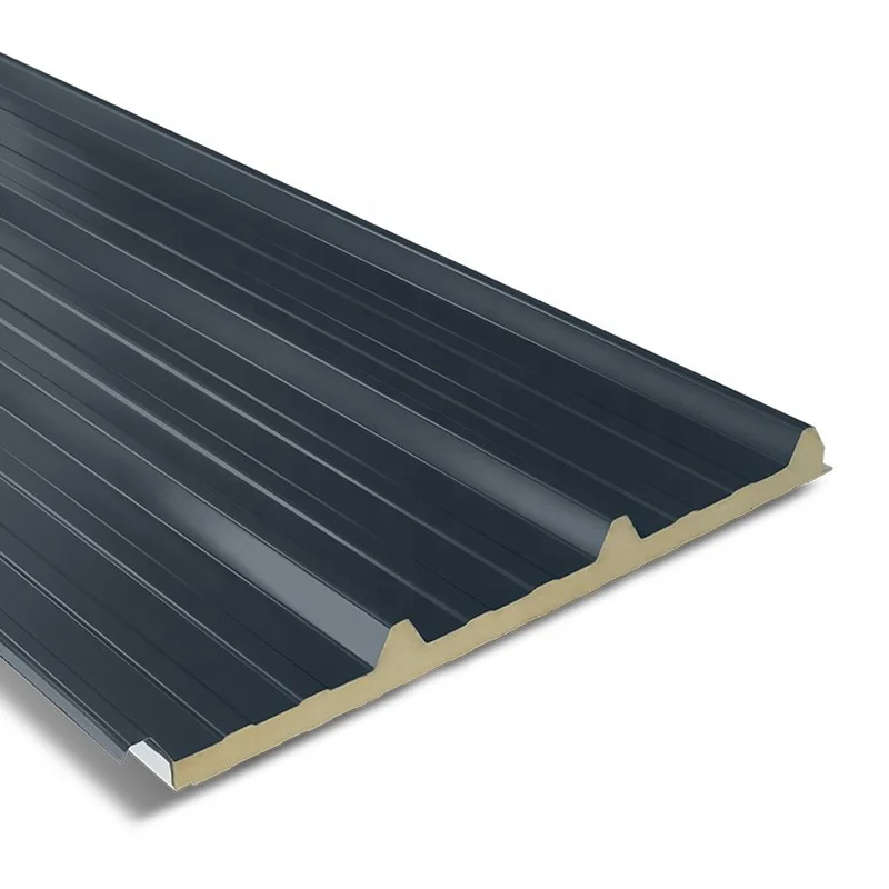 50mm Thickness Metal Curving panels One Groove Stucco Pattern Warm Color PU Sandwich Panel For Wall Use