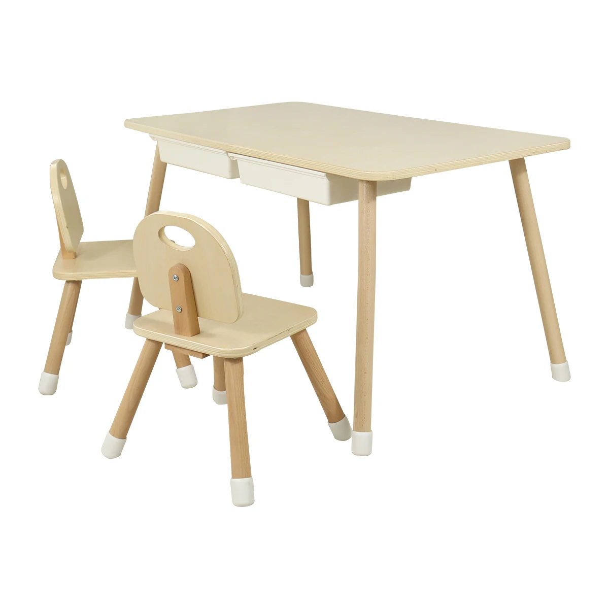 Ergonomic Kids Table Desk Adjustable High Children Study Table with Chair Set