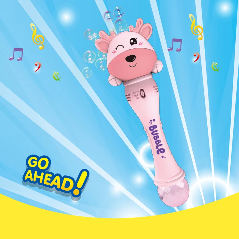 Outdoor summer electric music Light bubble gun toy kids Automatic Blower bubble machine Bubble wand Maker Toys for children