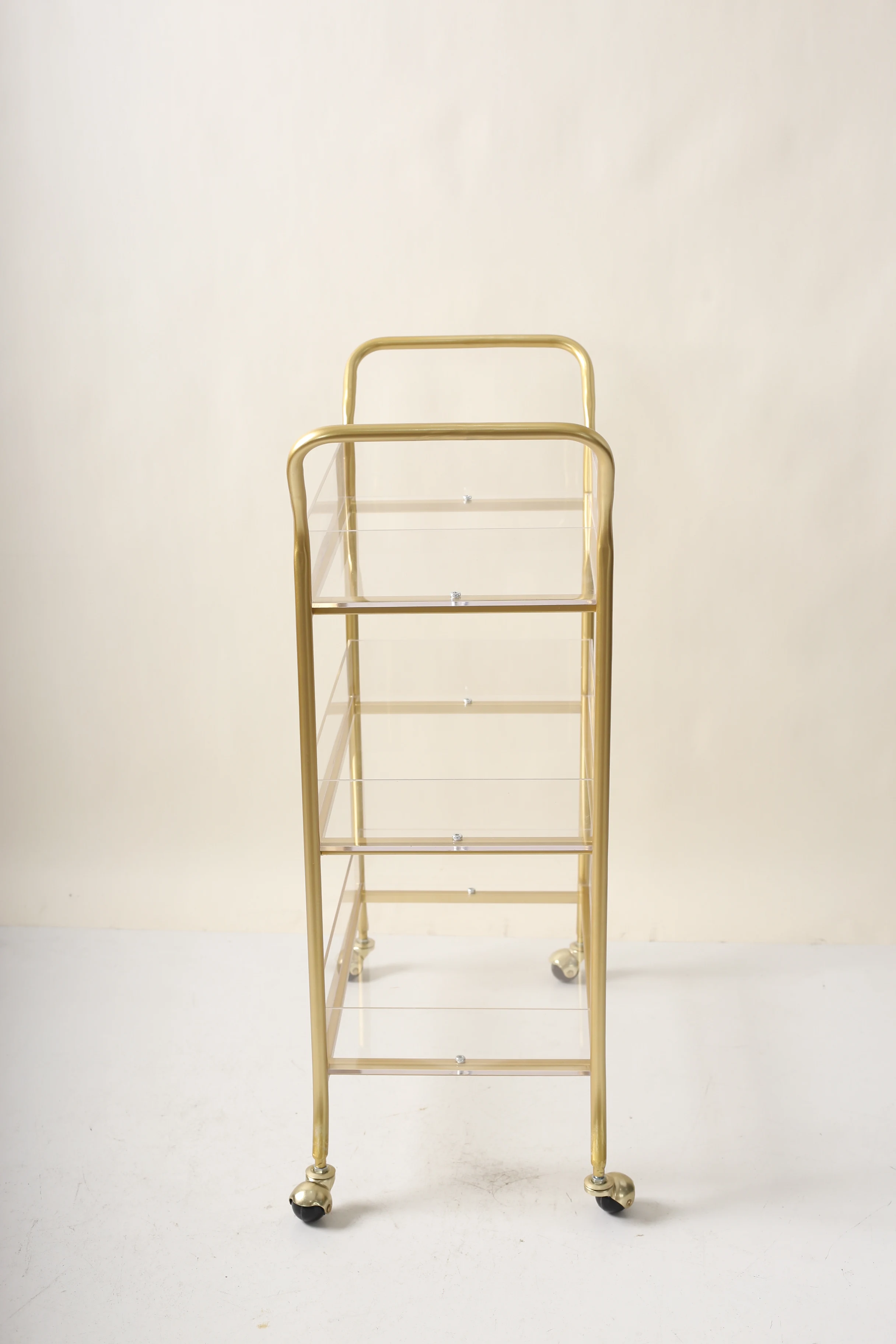 Golden Arts factory home furniture dinning room modern acrylic moving metal drinks dinning car trolley with wheels