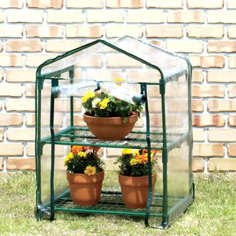 Custom Wholesale Indoor Outdoor portable 2-Tier Transparent PVC Greenhouse Waterproof Grow Tent for Plants