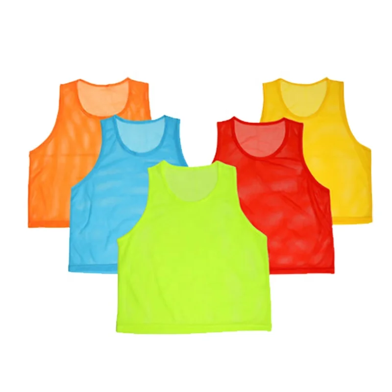 Factory direct sale soccer jersey Custom training vest cheap football team vest mesh soccer training vest